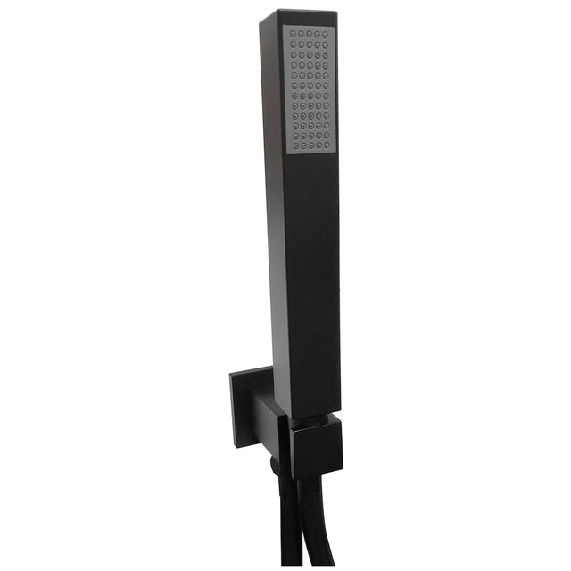 Scudo Square Shower Outlet Hose & Head - Matt Black - BLACK019ORB