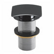 Scudo Square Unslotted Sprung Basin Waste - Black - BLACK095