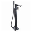 Scudo Muro Freestanding Bath Shower Mixer Tap - Black - BLACK240ORBL