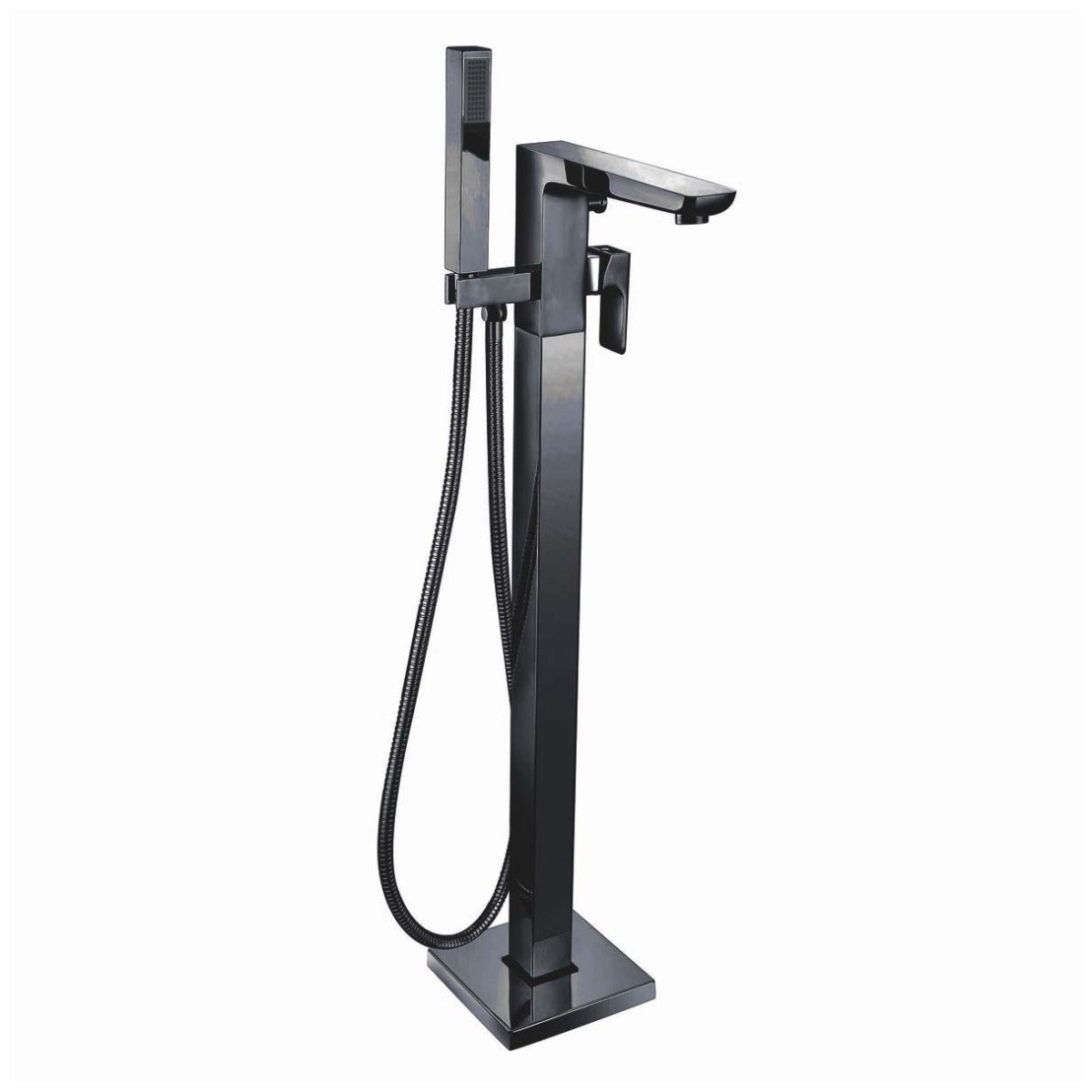Scudo Muro Freestanding Bath Shower Mixer Tap - Black - BLACK240ORBL