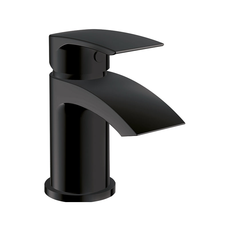 Scudo Belini Matt Black Mini Mono Basin Mixer Tap - Matt Black - BLACK258ORBL