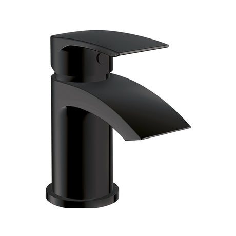 Scudo Belini Matt Black Mini Mono Basin Mixer Tap - Matt Black - BLACK258ORBL