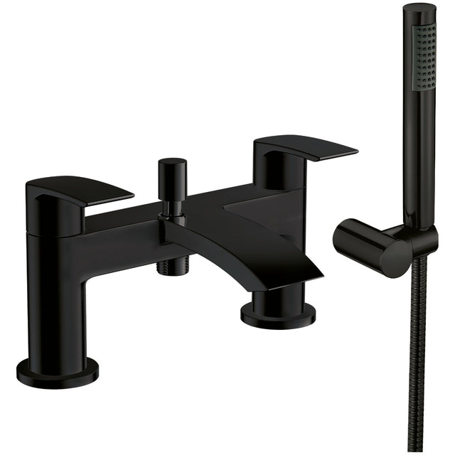 Scudo Belini Deck Mounted Bath Shower Mixer - Matt Black - BLACK260ORBL
