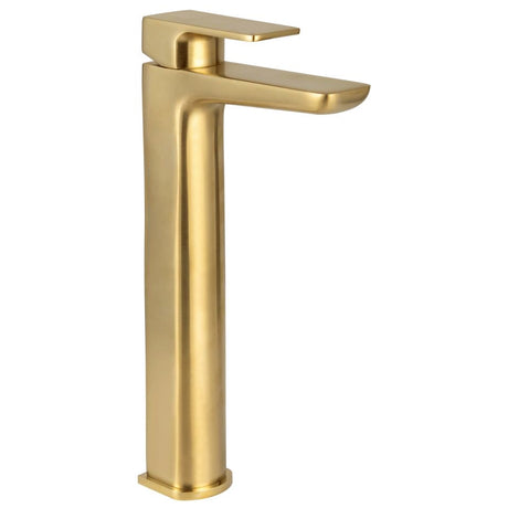Scudo Muro High Rise Mono Basin Mixer Tap - Brushed Brass - BR-BRASS244