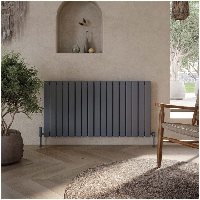 Scudo Bravo Designer Radiator SIngle 600 x 1158mm - Anthracite - BRAV60 - 116S - A - TAP 'N' SHOWER