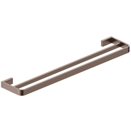 Scudo Monza Double Towel Rail - Brushed Bronze - BRONZEACC-005