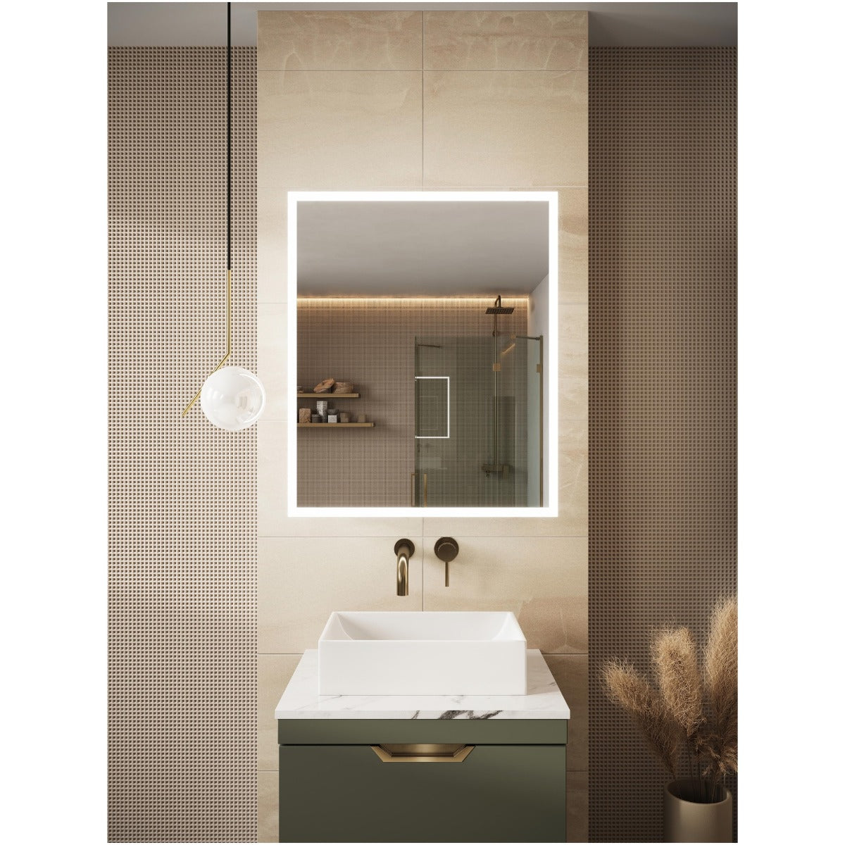 Scudo Prospr Single Door LED Mirror Cabinet with Bluetooth 500x700mm  - CABINET001