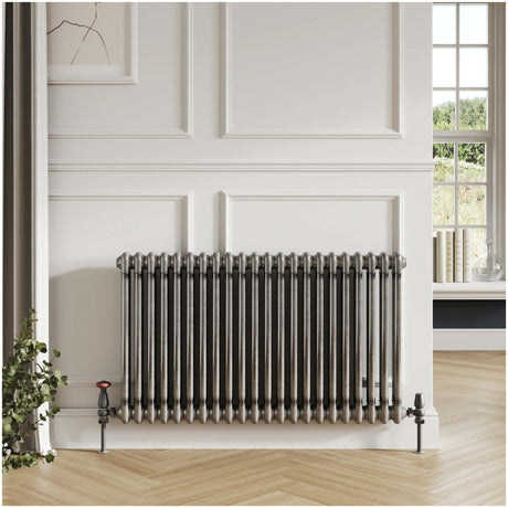 Scudo 2 Column Horizontal Designer Radiator 600 x 1010mm - Raw Metal - COL-2-60-101-RM