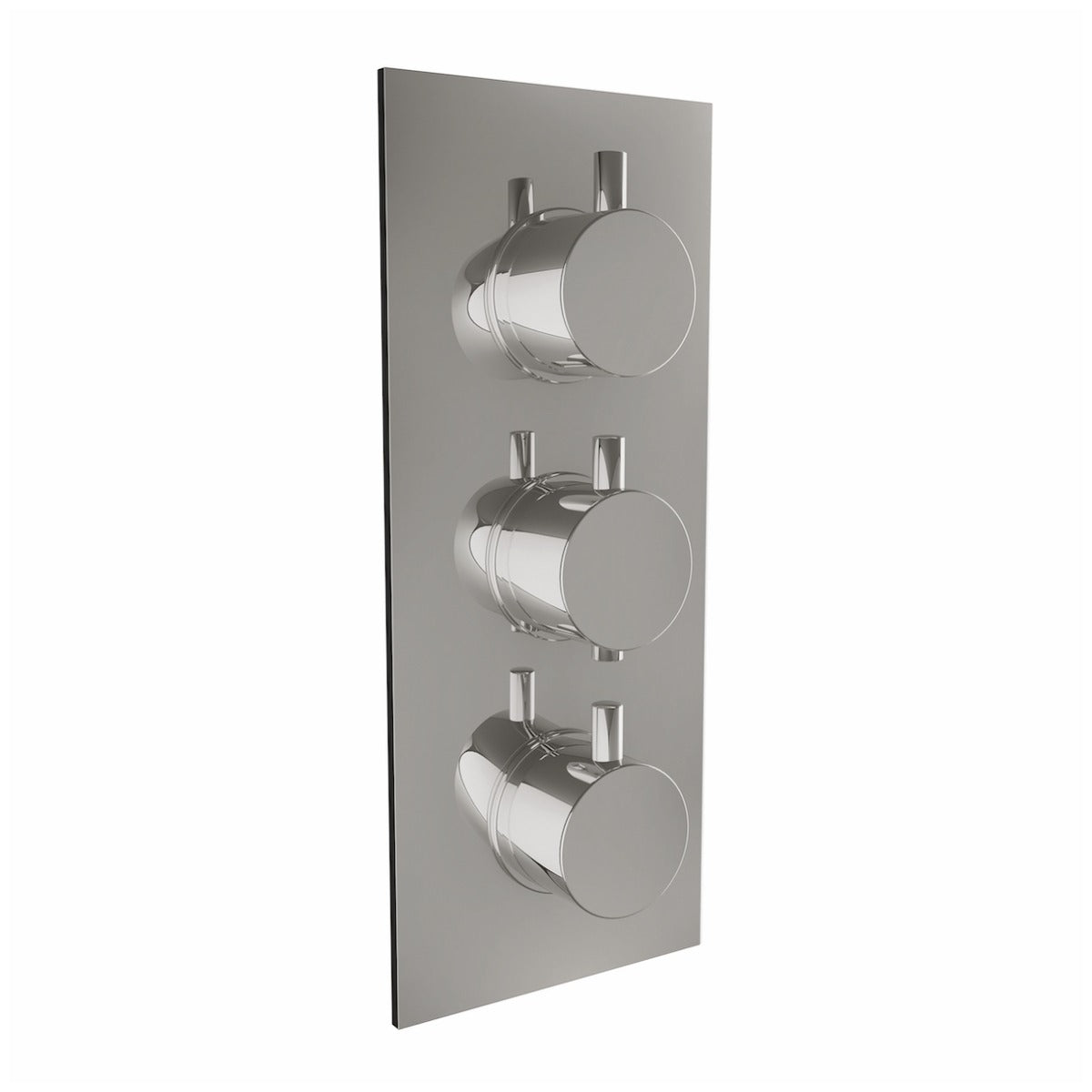 Scudo Triple Oval Handle 2 Outlet Concealed Shower Valve - Chrome - CONCEALED004