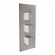 Scudo Triple Square Handle 3 Outlet Concealed Shower Valve - Chrome - CONCEALED007