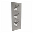 Scudo Triple Oval Handle 3 Outlet Concealed Shower Valve - Chrome  - CONCEALED008