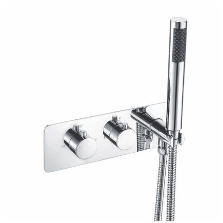 Scudo Round Handle 2 Outlet Concealed Valve Shower with Diverter - Chrome  - CONCEALED009