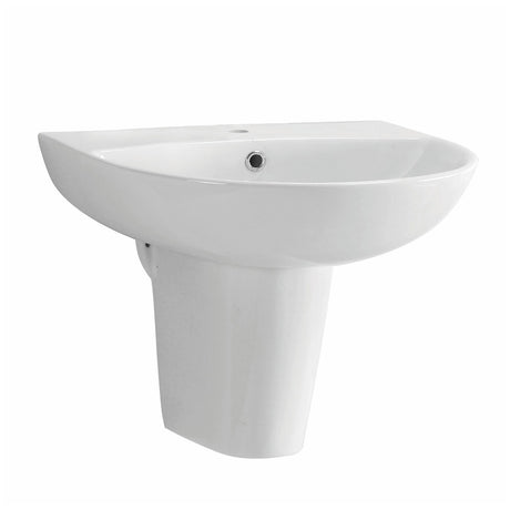 Scudo Deia Belini One Tap Hole Basin 550mm - White - DEIA003 - TAP 'N' SHOWER