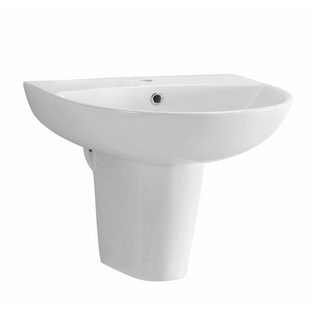 Scudo Deia Belini One Tap Hole Basin 550mm - White - DEIA003 - TAP 'N' SHOWER