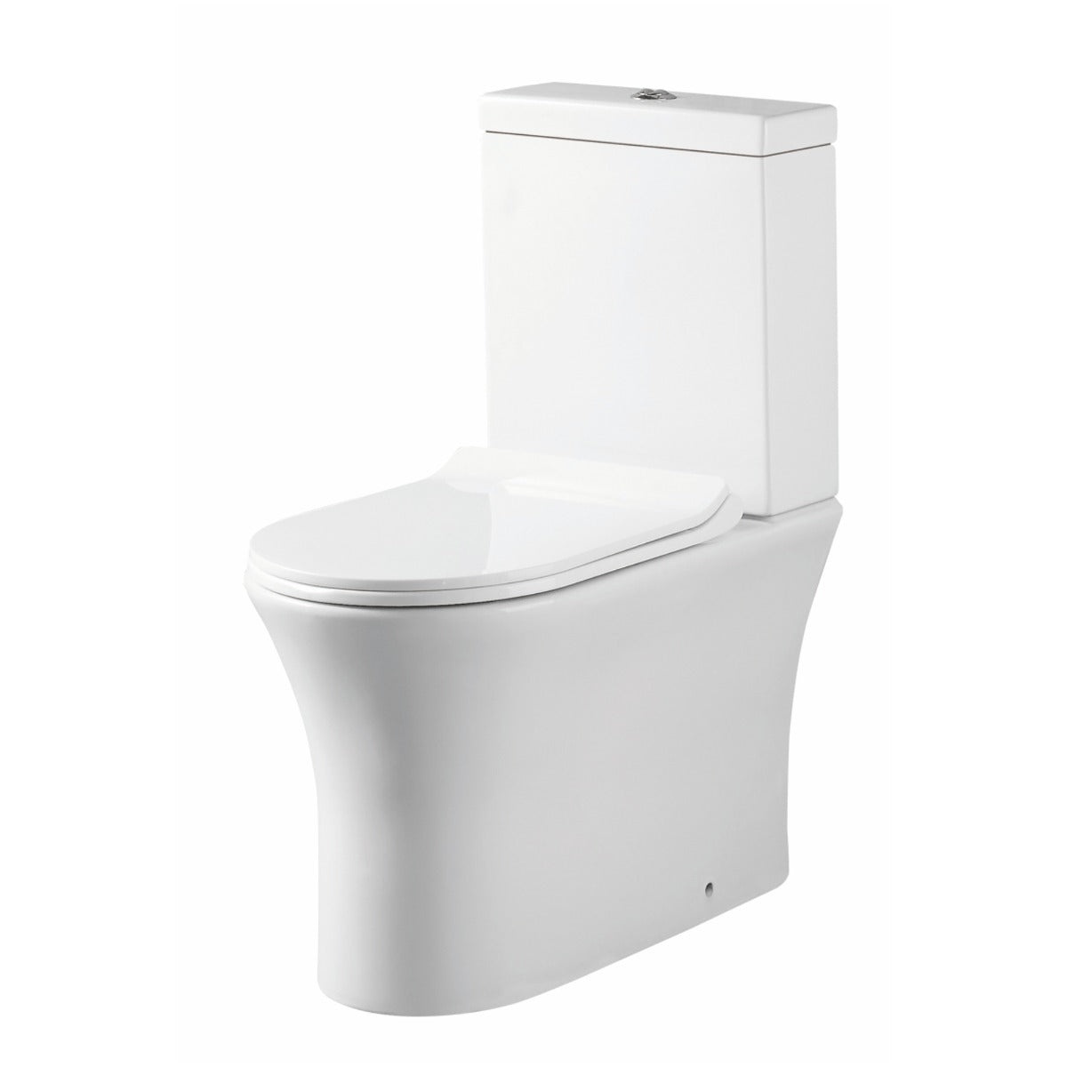 Scudo Deia Rimless Comfort Height Closed Back WC Pan 455mm - White - DEIA006