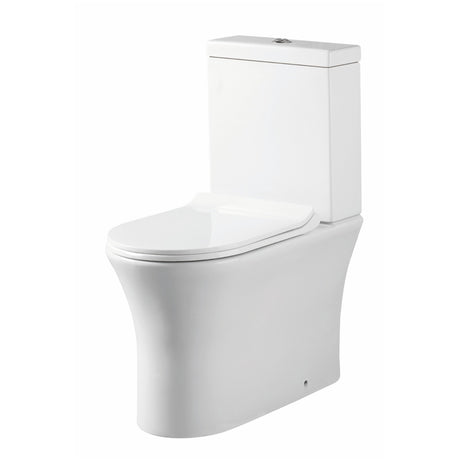 Scudo Deia Rimless Comfort Height Closed Back WC Pan 455mm - White - DEIA006