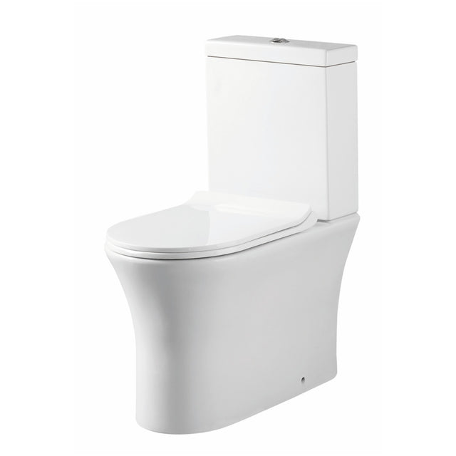 Scudo Deia Rimless Comfort Height Closed Back WC Pan 455mm - White - DEIA006