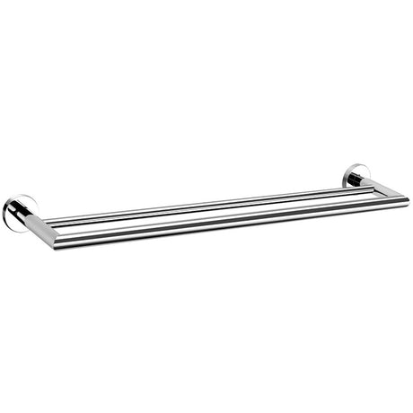 Scudo Delta Double Towel Bar - Chrome - DELTA-009