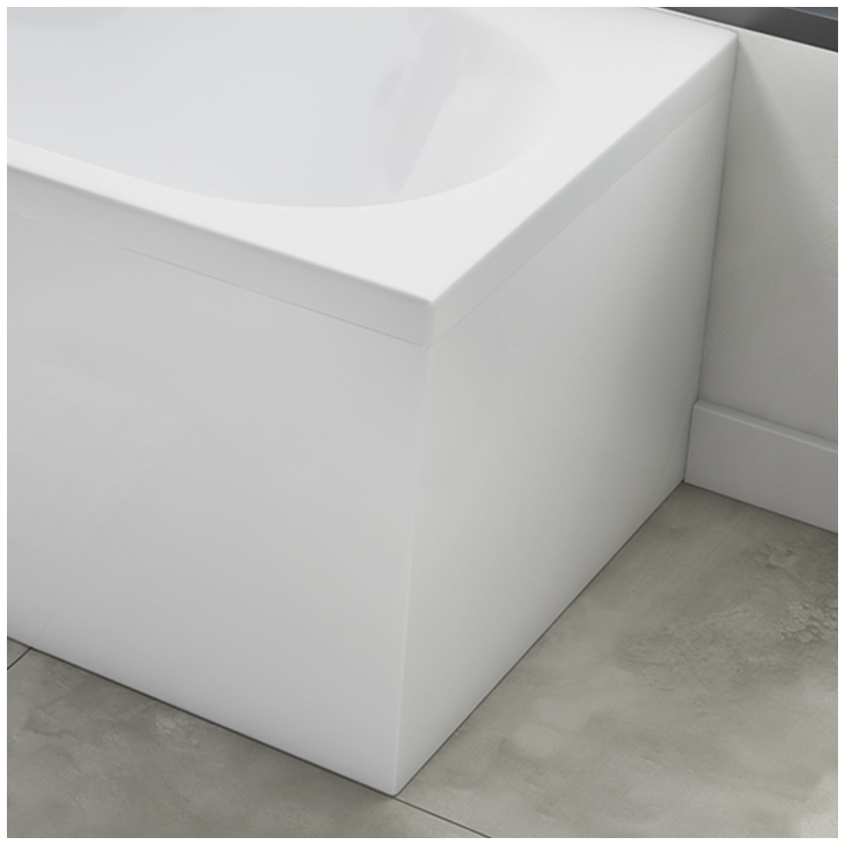 Scudo White Gloss Waterproof End Bath Panel 700mm - White Gloss - ENDPANEL001