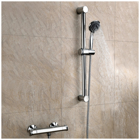 Scudo Round Brass Body Valve Riser Kit and Fast Fix Brackets - Chrome - EXPOSEDKIT002L