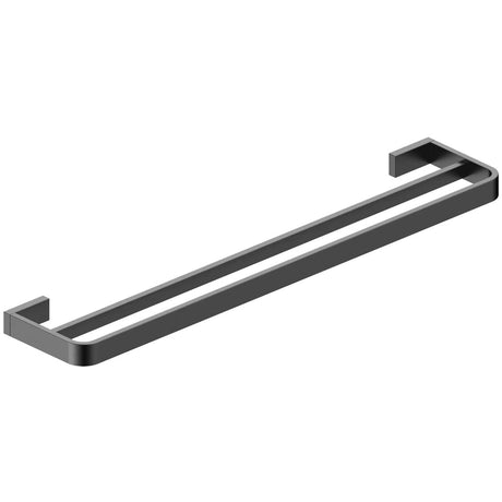 Scudo Napoli Double Towel Rail - Gunmetal - GUNACC-005