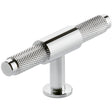 Scudo Knurled T Bar Handle 95mm - Chrome - HANDLE001