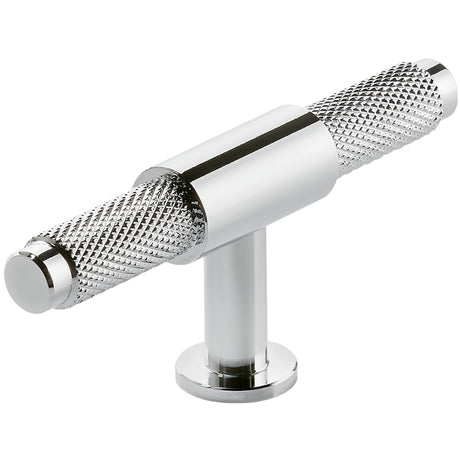 Scudo Knurled T Bar Handle 95mm - Chrome - HANDLE001