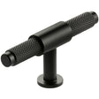 Scudo Knurled T Bar Handle 95mm - Black - HANDLE002