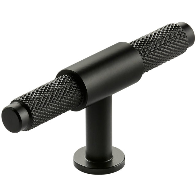 Scudo Knurled T Bar Handle 95mm - Black - HANDLE002