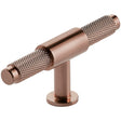 Scudo Knurled T Bar Handle 95mm - Brushed Bronze - HANDLE004