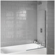 Scudo S6 Square Edge Bath Screen 1400x800mm - Chrome - LS099N