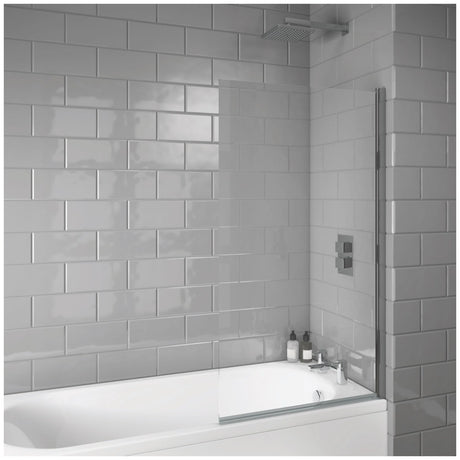 Scudo S6 Square Edge Bath Screen 1400x800mm - Chrome - LS099N