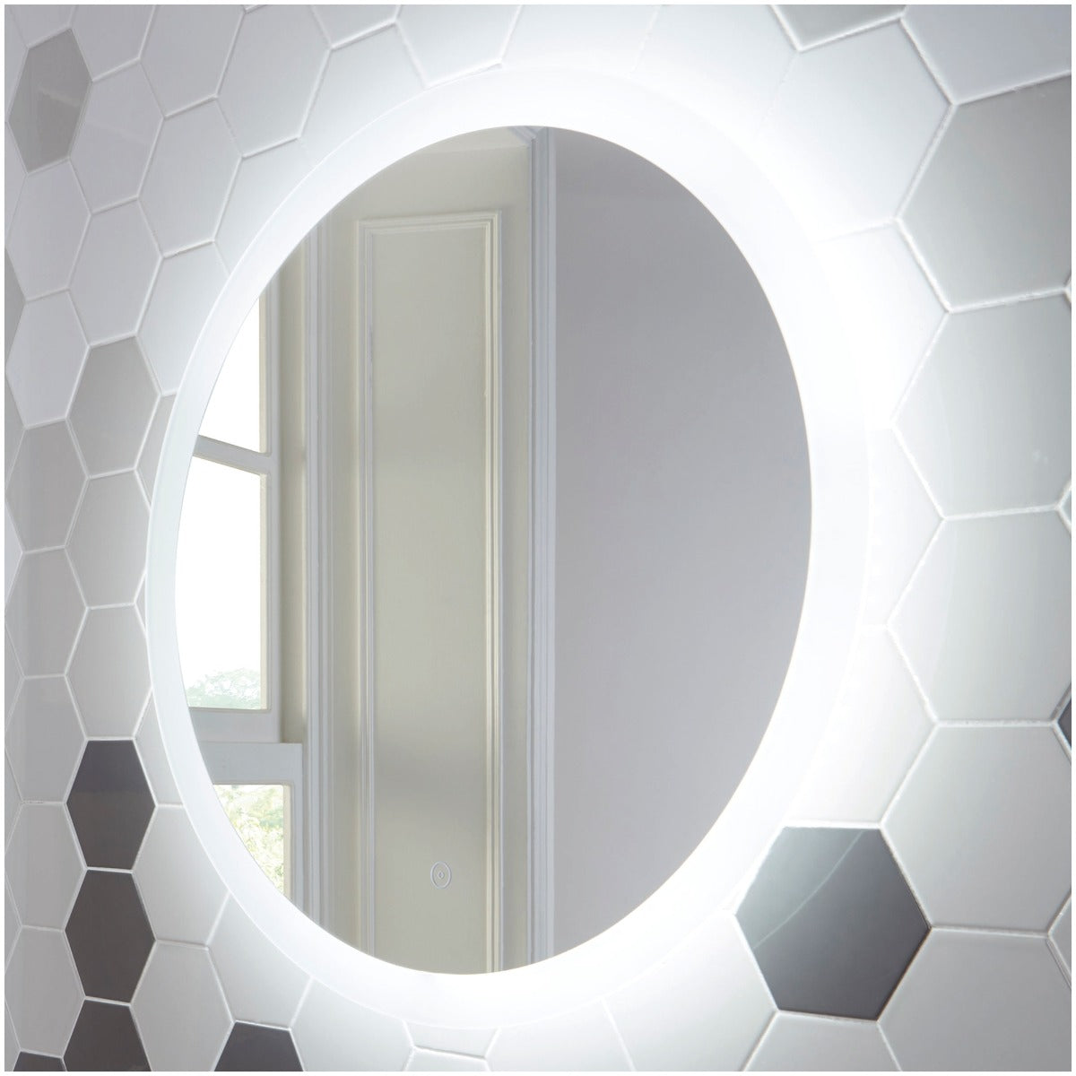Scudo Lunar Round LED Mirror with Demister Pad 600mm - LUNAR60