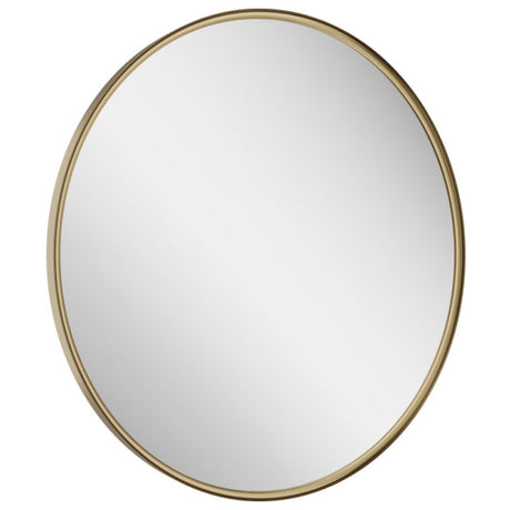 Scudo Macie Brushed Brass Round LED Mirror 600mm - MACIE-600RND-BB