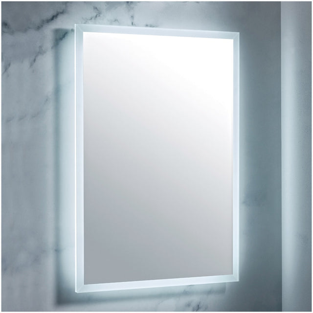 Scudo Mosca LED Mirror with Demister and Shaver Socket 600x800mm - MIRROR002