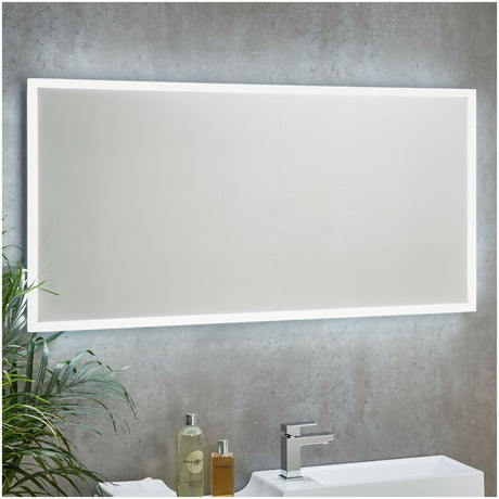 Scudo Mosca LED Mirror with Demister and Shaver Socket 1200x600mm - MIRROR003