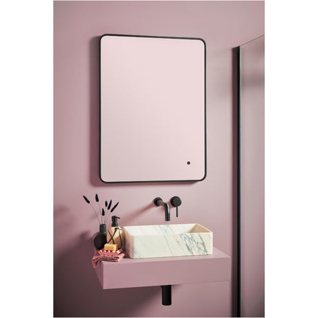 Scudo Alfie Soft Edge LED Mirror with Black Frame 500x700mm - MIRROR007