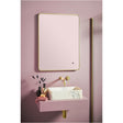 Scudo Alfie Soft Edge LED Mirror with Brushed Brass Frame 600x800mm - MIRROR010
