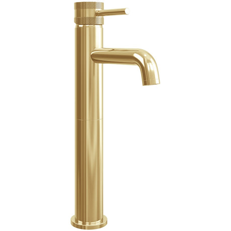 Scudo Core Tall Mono Basin Mixer Tap - Brushed Brass - NU-006