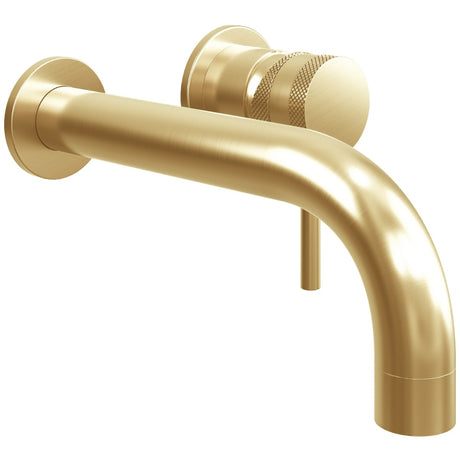 Scudo Core Wall Mounted Basin Tap - Brushed Brass - NU-015-V2