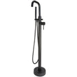 Scudo Core Freestanding Bath Shower Mixer Tap - Matt Black - NU-017