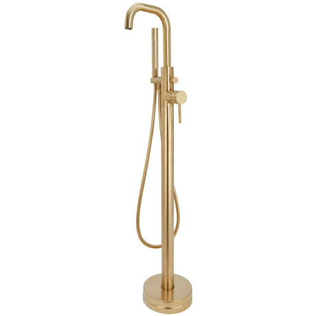 Scudo Core Freestanding Bath Shower Mixer Tap - Brushed Brass - NU-018