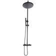 Scudo Core Round Bar Shower with Rigid Riser - Black  - NU-020