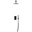 Scudo Core Round Concealed Shower Set with Handset and Fixed Head - Black - NU-029