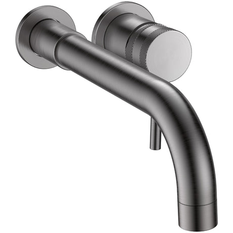 Scudo Core Wall Mounted Basin Tap - Gunmetal - NU-033