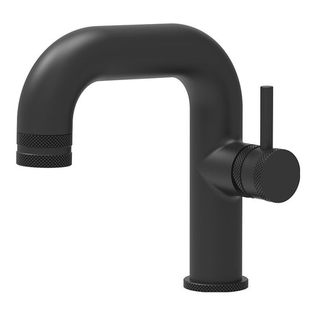 Scudo Core Side Lever Mono Basin Mixer Tap - Matte Black - NU-047