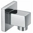 Scudo Square Wall Outlet Elbow - Chrome - OUT001