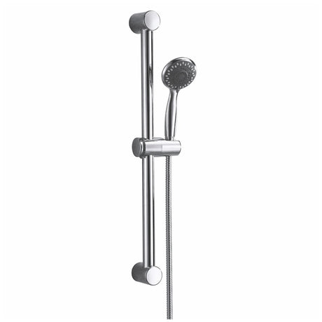 Scudo Round Riser Rail Kit with Multi-Function Handset - Chrome - RISERKIT002L