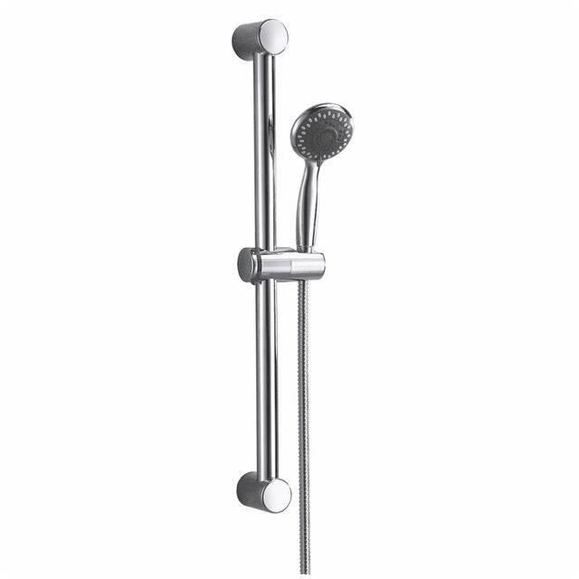 Scudo Round Riser Rail Kit with Multi-Function Handset - Chrome - RISERKIT002L