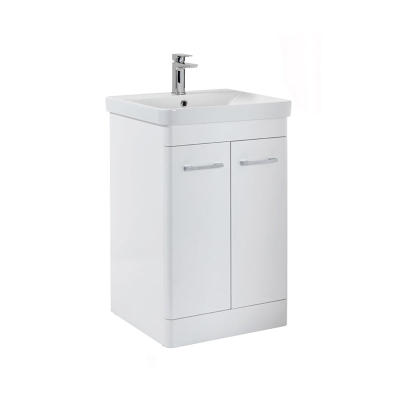 Scudo Rossini Floor Standing Vanity Unit 600mm - White Gloss - ROSSINI01